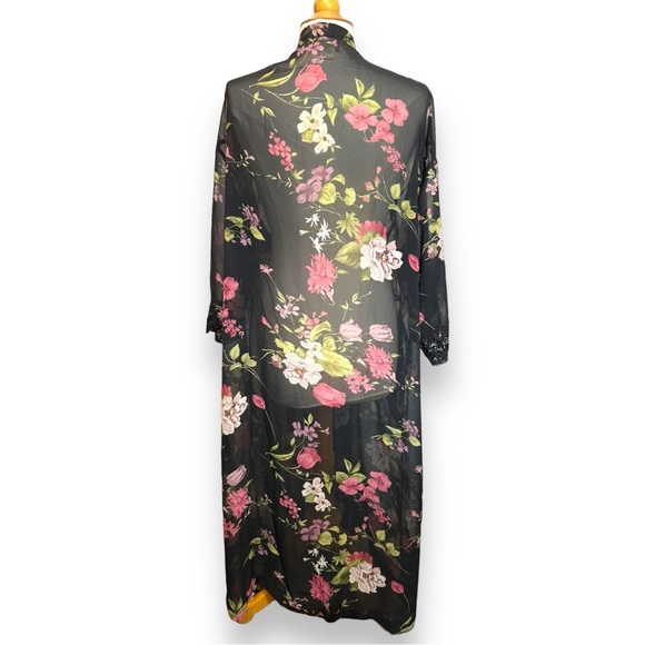 VTG 70s SEARS Lingerie Floral Rose Robe - Picture 4 of 7